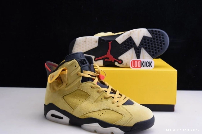 Kick Theory X SCOTT TRAVIS CN1084-300 YELLOW JORDAN 6 AIR 0630
